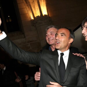 Nikos Aliagas, guest - Inauguration de l'exposition photographique de Nikos Aliagas intitulée "Corps et âmes" à la Conciergerie à Paris le 23 Mars 2016. L'animateur de TF1 présente, dans ce monument historique et révolutionnaire, une facette moins connue de sa personnalité : il expose, en grand format et en noir et blanc, dix clichés très personnels ainsi qu'un diaporama de portraits de personnalités du 24 mars au 22 mai 2016. © Dominique Jacovides / Bestimage 23/03/2016 - Paris