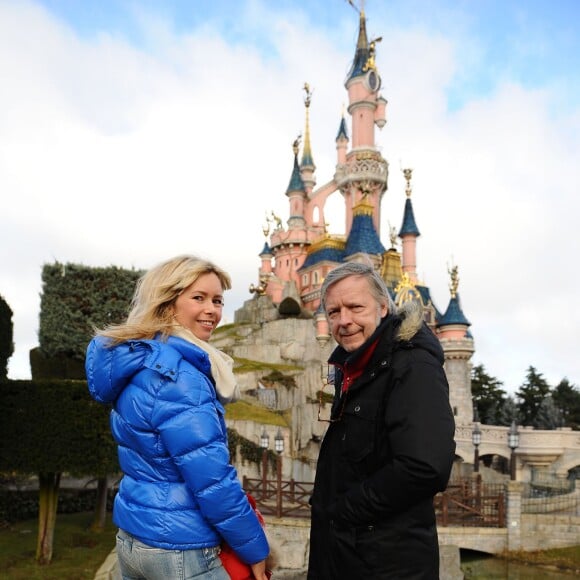 Renaud et Romane Serda à Disneyland Paris, le 12 février 2009.