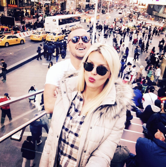 Amélie Neten et son amoureux Philippe en vacances à New York. Octobre 2015.
