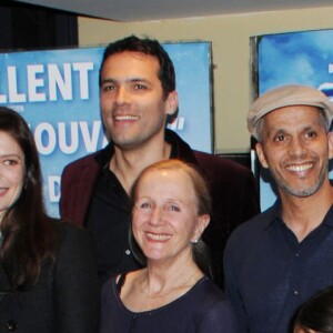 Farid Bentoumi, Chiara Mastroianni, Nordine Bentoumi, Hélène Vincent, Sami Boujila et Franck Gastambide - Avant-première du film Good Luck Algeria à Paris le 29 mars 2016