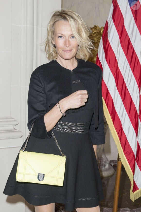 Estelle Lefébure - Déjeuner Swaroski et United Nations Foundation pour "l'international women's day" à l'ambassade des Etats-Unis à Paris le 3 mars 2016.
