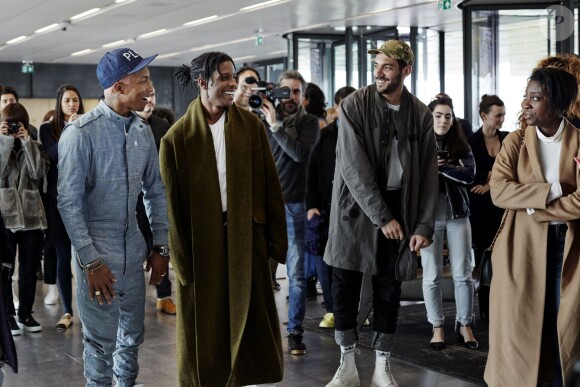 Pharrell Williams et A$AP Rocky à la RAW Factory. Amsterdam, le 31 mars 2016.