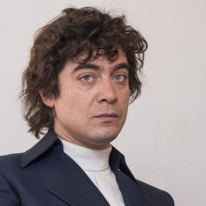 Riccardo Scamarcio à une conférence de presse pour le film Dalida réalisé par Lisa Azuelos, à Sanremo, le 5 avril 2016.