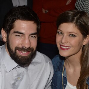 Nikola Karabatic et Géraldine Pillet à la Gioia à Paris en janvier 2014, fêtant le troisième titre européen des Bleus. Le couple a accueilli le 7 avril 2016 son premier enfant, Alek.