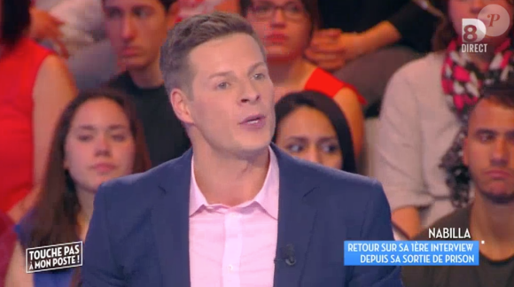 Matthieu Delormeau s'exprime sur Nabilla et son passage dans "Sept à Huit" sur TF1. Emission "Touche pas à mon poste" sur D8, le 11 avril 2016.