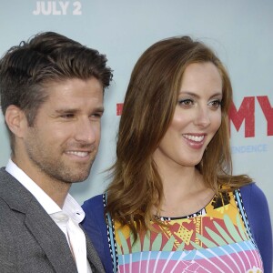 Kyle Martino et sa femme Eva Amurri Martino (enceinte) lors de la première du film "Tammy" à Los Angeles, le 30 juin 2014.