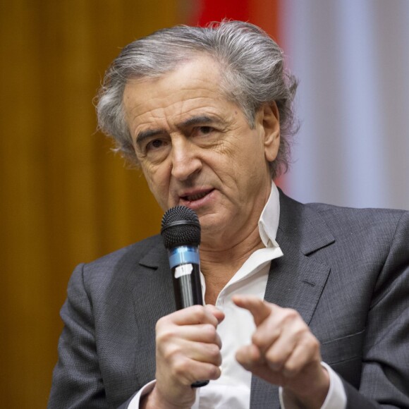 Bernard Henri-Lévy parle à l'ONU le 30 mars 2016 à New York lors d'une réunion spéciale du Conseil économique et social.