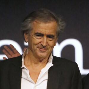 Exclusif - Bernard-Henri Lévy entouré de Ron Agam et Simon Jacobson lors du 3e gala Algemeiner Jewish 100 au Gotham Hall à New York, le 28 mars 2016. BHL s'est vu décerner lors de cet événement le prix Warrior of Truth Award au regard de son combat contre l'antisémitisme.