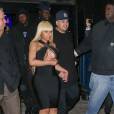 Blac Chyna et son fiancé Rob Kardashian quittent l'Aces dans le Queens. New York, le 14 avril 2016.