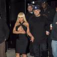 Blac Chyna et son fiancé Rob Kardashian quittent l'Aces dans le Queens. New York, le 14 avril 2016.