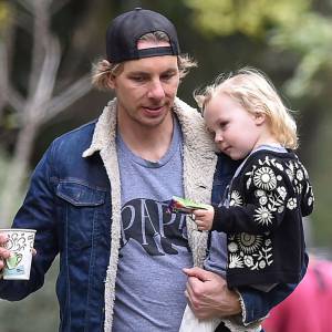 Dax Shepard et sa fille Lincoln à la Nouvelle-Orléans le 20 janvier 2016