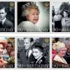 A l'occasion du 90e anniversaire de la reine Elizabeth II, le 21 avril 2016, le Royal Mail a édité six timbres collector, trois la considérant en tant que femme (fille de George VI, épouse du prince Philip, maman) et trois dans sa fonction officielle.