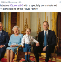 George de Cambridge: So cute, perché aux côtés d'Elizabeth, William et Charles !