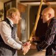 Adrian Scarborough et Patrick Stewart dans Blunt Talk.