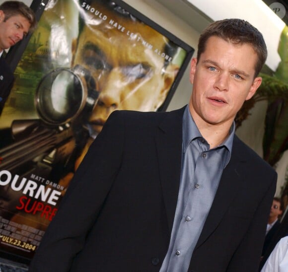 Matt Damon lors de la première de The Bourne Supremacy à Los Angeles le 15 juillet 2004.