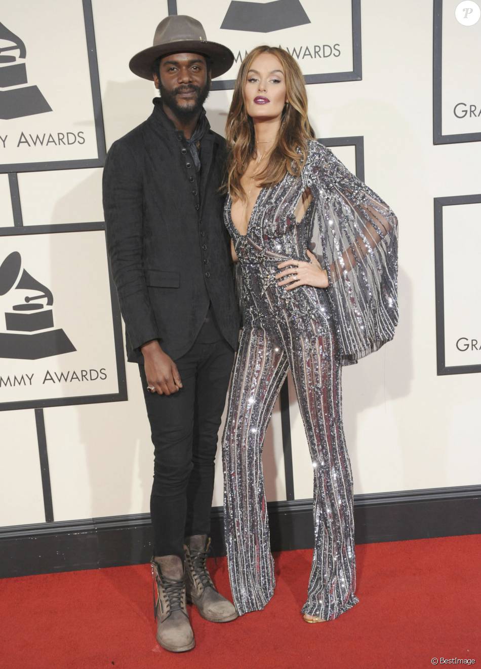 Nicole Trunfio et Gary Clark, Jr. - 58e édition des Grammy Awards au