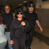 Rob Kardashian et sa fiancée Blac Chyna à l'aéroport de Los Angeles , le 18 avril 2016