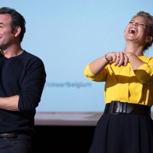 Jean Dujardin, Virginie Efira - Avant-première du film "Un homme à la hauteur" à l'UGC De Brouckère à Bruxelles, le 25 avril 2016. © Alain Rolland/Imagebuzz/Bestimage