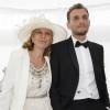 Exclusif - Alexandre et sa mère Linda - Mariage de Audrey et Alexandre de l'émission "Qui veut épouser mon fils saison 2" au Manoir des Cygnes à Le Coudray-Montceaux, le 6 juillet 2014.
