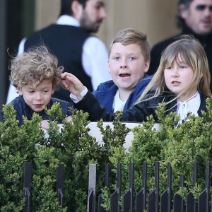 Les enfants de Tori Spelling et Dean McDermott, Finn, Stella, Hattie et Liam à Paris, le 19 avril 2016