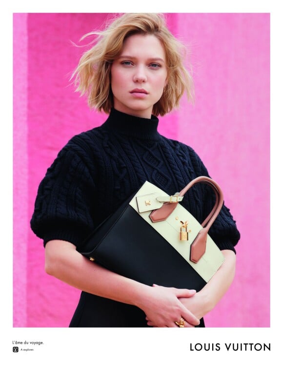 Léa Seydoux, visage de la nouvelle campagne publicitaire de Louis Vuitton. Photo par Patrick Demarchelier.