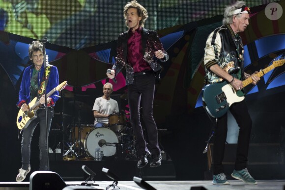 Mick Jagger, Ronnie Wood, Keith Richards - Les Rolling Stones en concert au stade Nueva Ciudad Deportiva à la Havane à Cuba, le 25 mars 2016. © Xinhua/Joaquin Hernandez/Zuma Press/Bestimage