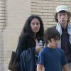 Exclusif - Mick Jagger est allé faire du shopping avec sa fille Karis, née de la liaison avec Marsha A. Hunt, et ses petits enfants chez Barneys New York à Beverly Hills. Le 17 mai 2015