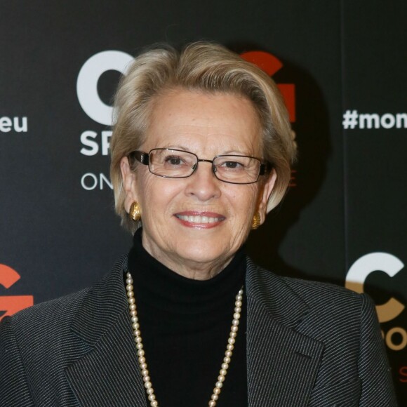 Michèle Alliot-Marie à l'inauguration du CMG Sports Club ONE Saint-Lazare à Paris, le 28 avril 2016