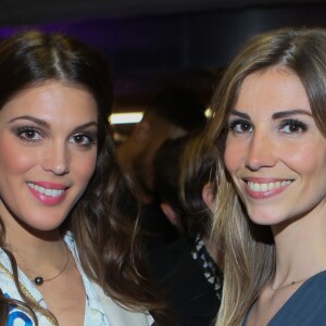 Iris Mittenaere (Miss France 2016) et Alexandra Rosenfeld (Miss France 2006) à l'inauguration du CMG Sports Club ONE Saint-Lazare à Paris, le 28 avril 2016