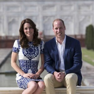 Le prince William et Kate Middleton devant le Taj Mahal le 16 avril 2016