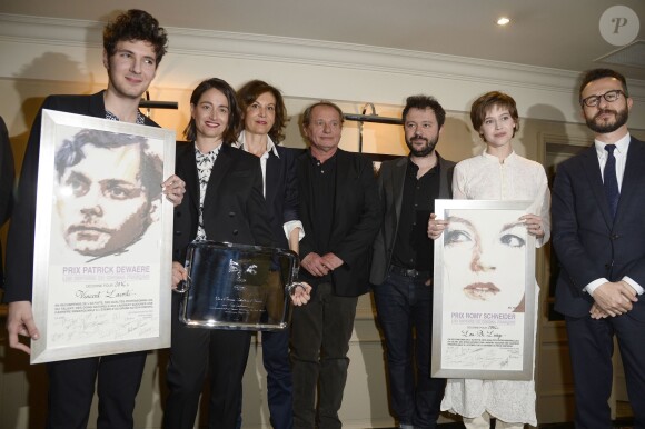 Vincent Lacoste, Marie Gillain, Anne Fontaine, Philippe Lioret, Riad Sattouf, Lou de Laâge, guest - 35ème édition des Prix Romy Schneider & Patrick Dewaere dans les salons de l'hôtel Scribe à Paris le 2 mai 2016. © Coadic Guirec/Bestimage