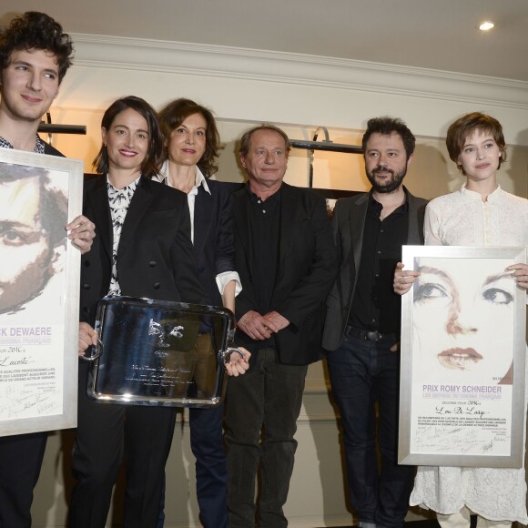 Vincent Lacoste, Marie Gillain, Anne Fontaine, Philippe Lioret, Riad Sattouf, Lou de Laâge, guest - 35ème édition des Prix Romy Schneider & Patrick Dewaere dans les salons de l'hôtel Scribe à Paris le 2 mai 2016. © Coadic Guirec/Bestimage