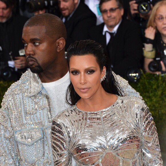 Kim Kardashian et Kanye West - Met Gala 2016, vernissage de l'exposition "Manus x Machina" au Metropolitan Museum of Art. New York, le 2 mai 2016.