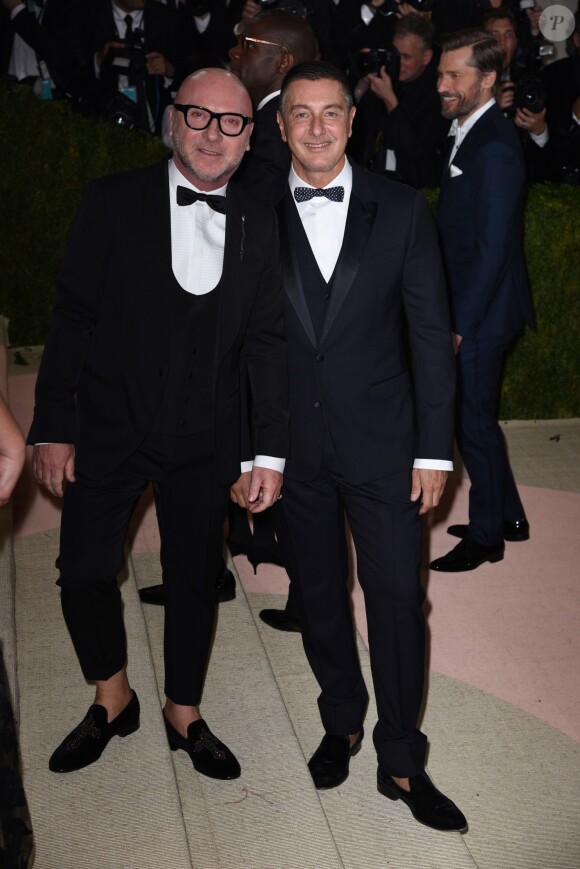 Domenico Dolce et Stefano Gabbana - Met Gala 2016, vernissage de l'exposition "Manus x Machina" au Metropolitan Museum of Art. New York, le 2 mai 2016.