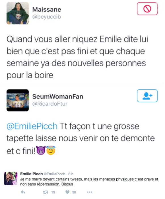 Emilie Picch (Mad Mag) menacée sur Twitter