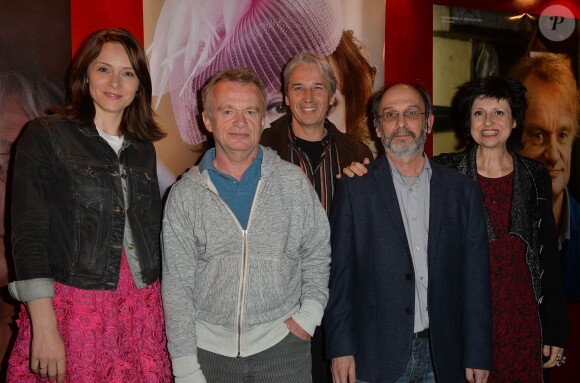 Exclusif - Delphine Depardieu, Dominique Pinon, Pascal Turmo, Manuel Sanchez et Marina Tomé - Avant-première du film "La DorMeuse Duval" de Manuel Sanchez à Paris le 2 mai 2016. © Veeren/Bestimage
