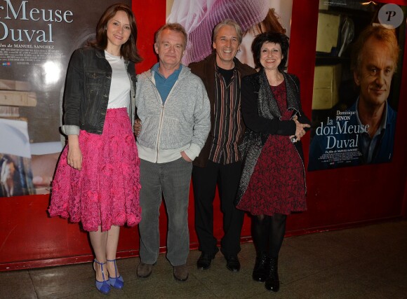Exclusif - Delphine Depardieu, Dominique Pinon, Pascal Turmo et Marina Tomé - Avant-première du film "La DorMeuse Duval" de Manuel Sanchez à Paris le 2 mai 2016. © Veeren/Bestimage