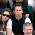 Veronika Loubry et Patrick Blondeau à Roland-Garros le 6 juin 2001.