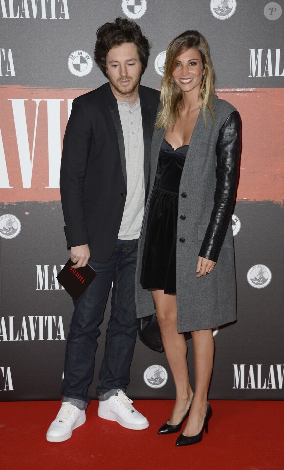 Jean Imbert et Alexandra Rosenfeid à l'Avant-Premiere du film "Malavita" au Cinema Europacorp a Roissy en France le 16 octobre 2013.