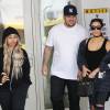 Blac Chyna, Rob et Kim Kardashian à Beverly Hills, le 26 avril 2016