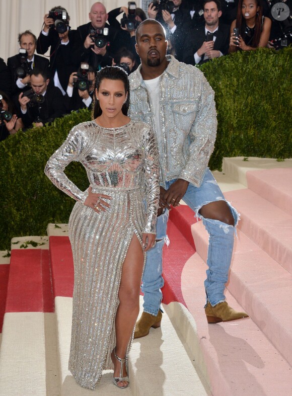 Kim Kardashian et Kanye West au Met Gala 2016 à New York. Le 2 mai 2016.