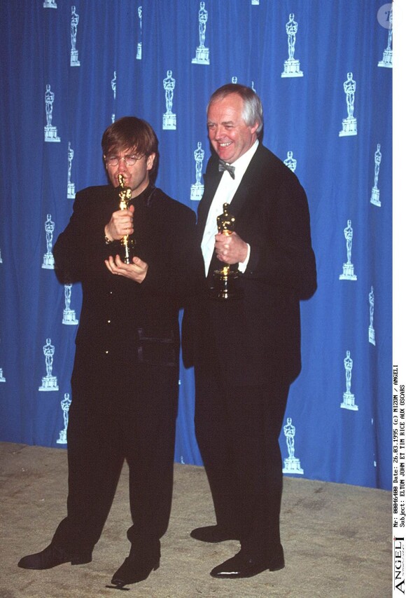 Elton John et Tim Rice à la 67e cérémonie des Oscars, le 26 mars 1995