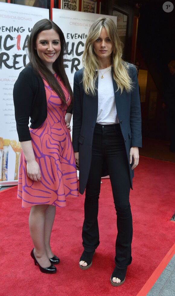 Laura-Jane Foley, Cressida Bonas lors du photocall de la pièce de théâtre "An Evening with Lucian Freud" à Londres, le 21 mai 2015.