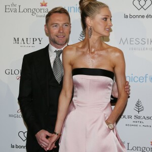 Ronan Keating et sa femme Storm - Photocall des célébrités à la 7ème Édition du Global Gift Gala au Four Seasons Hotel George V à Paris le 9 mai 2016