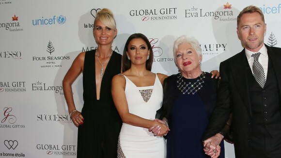 Eva Longoria, Line Renaud et Laeticia Hallyday au Global Gift Gala à Paris le 9 mai 2016