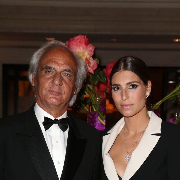 Exclusif - Jean-Marie Dru (président de UNICEF France) et Laury Thilleman - 7ème édition du dîner du Global Gift Gala organisé au Four Seasons Hôtel George V à Paris. Le 9 mai 2016. © Dominique Jacovides / Bestimage