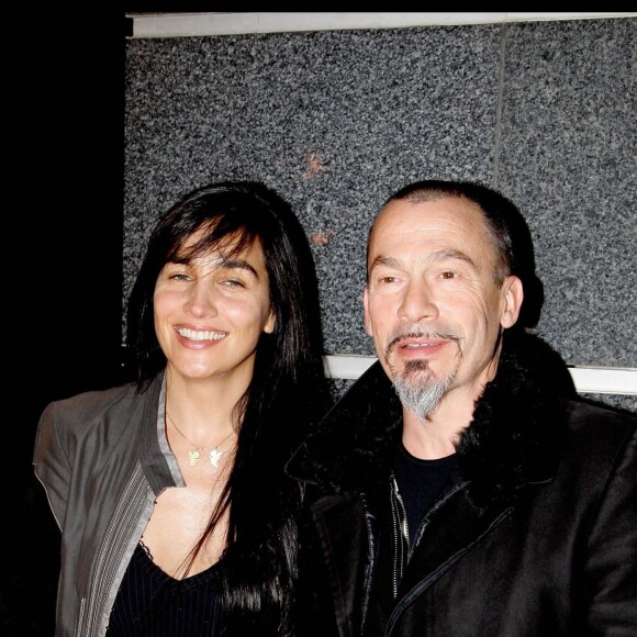 Florent Pagny et sa femme Azucena  en 2009 à Paris.