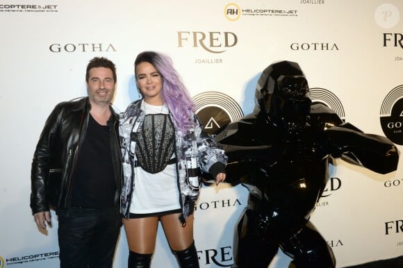 Exclusif - Richard Orlinski lance son single "Heartbeat sSound" en compagnie de la chanteuse Eva Simons au Gotha club lors du 69ème Festival International du Film de Cannes le 12 mai 2016. ©Rachid Bellak/Bestimage