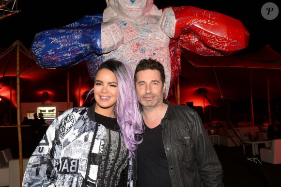 Exclusif - Richard Orlinski lance son single "Heartbeat sSound" en compagnie de la chanteuse Eva Simons au Gotha club lors du 69ème Festival International du Film de Cannes le 12 mai 2016. ©Rachid Bellak/Bestimage
