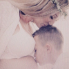 Monika Puchalski, épouse de Lukas Podolski, enceinte de leur second enfant en mai 2016 sur Instagram, avec leur fils Louis, 8 ans.